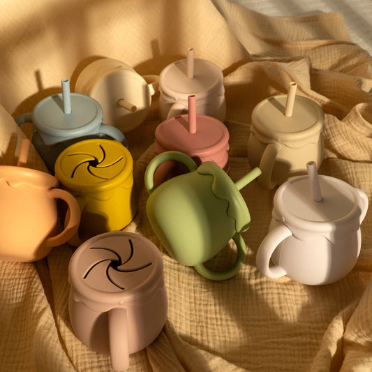 The LittleSip Silicone Toddler Sippy & Snack Cup