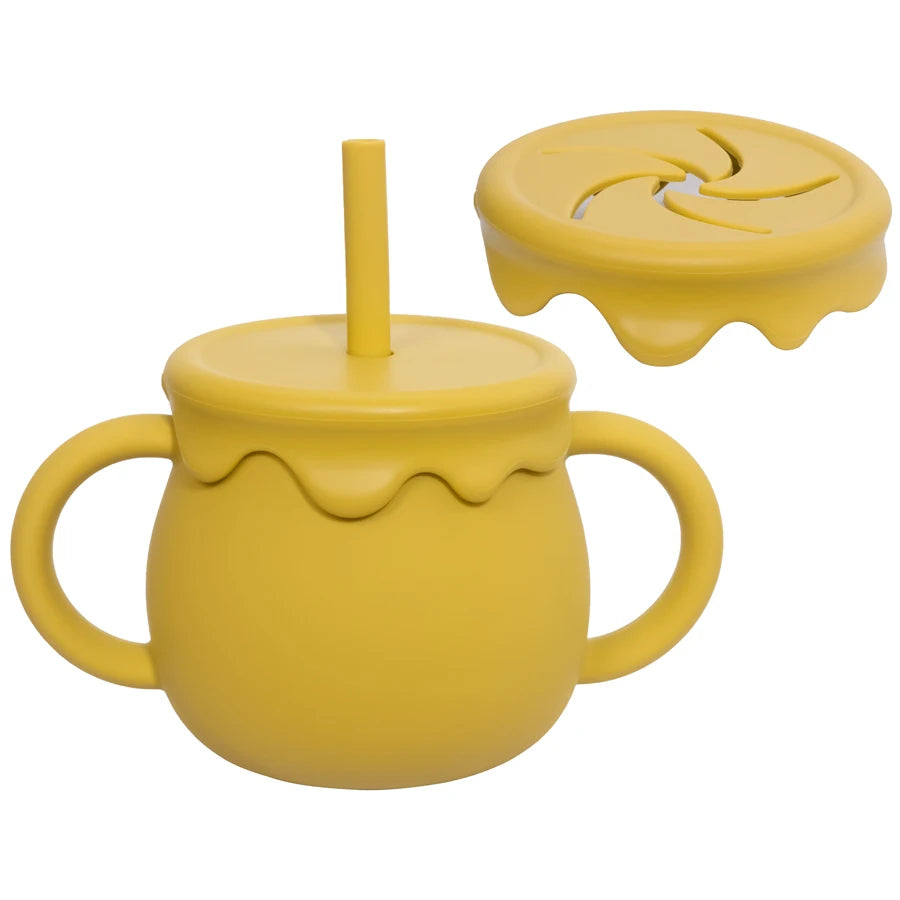 The LittleSip Silicone Toddler Sippy & Snack Cup