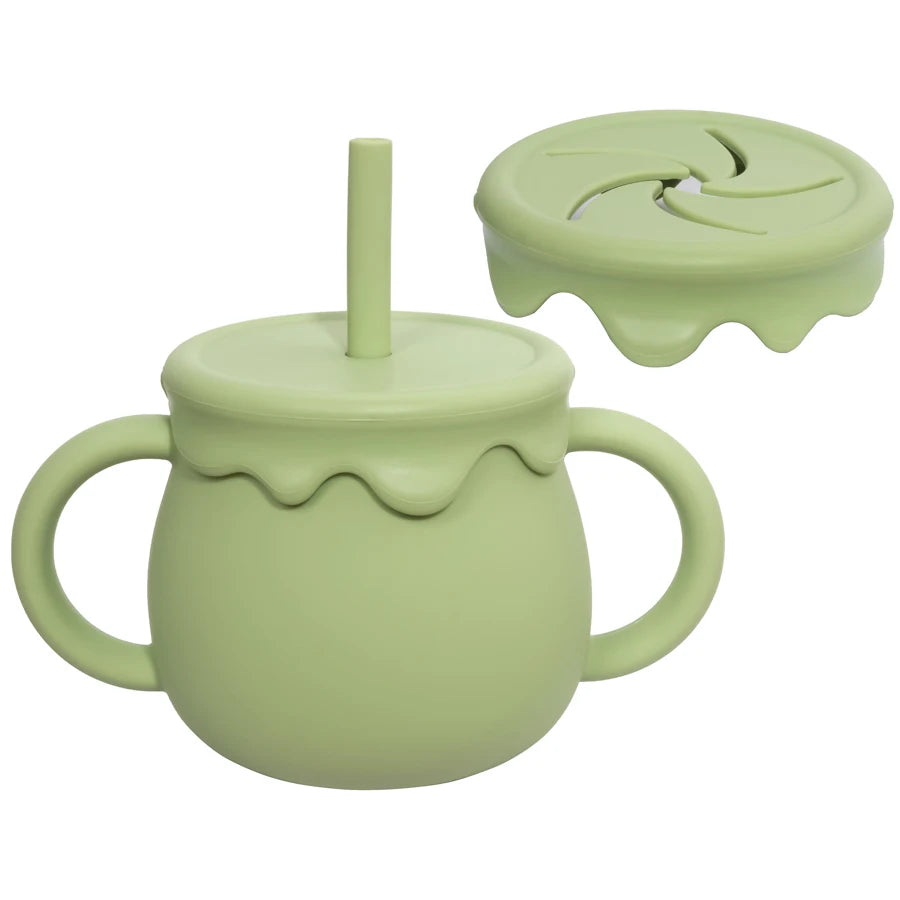 The LittleSip Silicone Toddler Sippy & Snack Cup