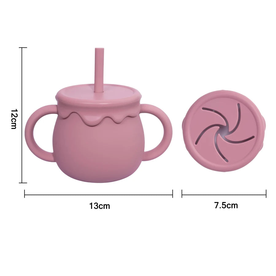 The LittleSip Silicone Toddler Sippy & Snack Cup