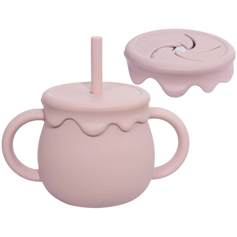 The LittleSip Silicone Toddler Sippy & Snack Cup