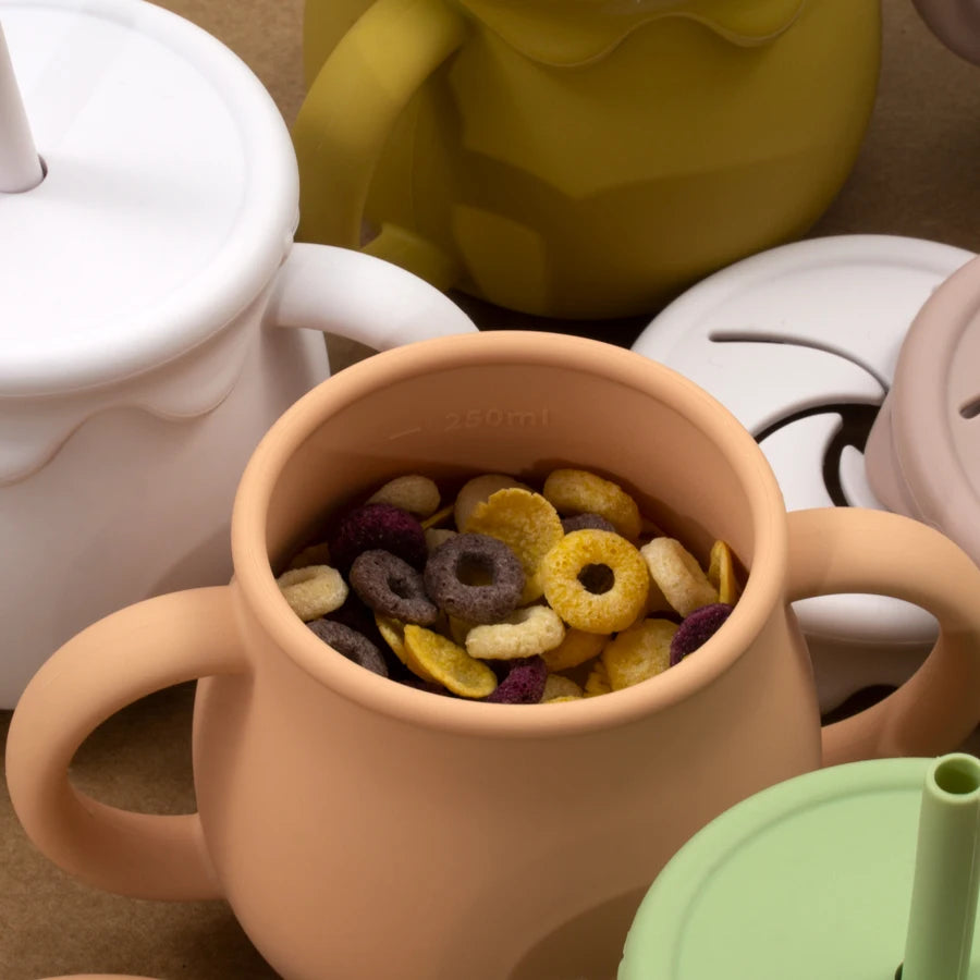 The LittleSip Silicone Toddler Sippy & Snack Cup
